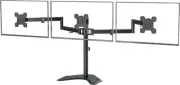 WALI Free Standing Triple LCD Monitor Fully Adjustable 18 inch Tall, Black