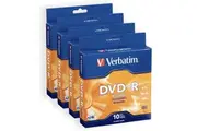 40pc Verbatim DVD-R 4.7GB 16x Speed Blank Discs Media Data Storage w Jewel Case