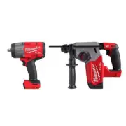 Milwaukee Impact Wrench 1/2" F-Ring + SDS Plus Rotary Hammer Cordless 18V Li-Ion