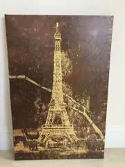 NEW Canvas Prints Wall Art Eiffel Tower Paris France Wall Decor 36"x24" Brown