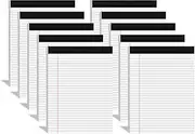 Notepads 8.5 x 11, Legal Pads 8.5 x 11.75 inches, 50 Sheets per Pad, 10 Packs of Bright White Paper Note Pads, Notepad with Hard Backboard - 80gsm Paper - Double-sided Printed - Robust Backboard