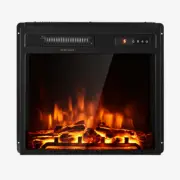 Electric Fireplace Heater 18-Inch 1500W Freestanding Recessed Thermostat Remote