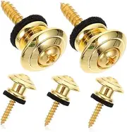 WESIEVYA Guitar Strap Lock Button Kit 5 Pieces for Acoustic and Electric Guitars Metal Locking System