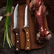 Handmade Boning Knife Kitchen Chef Slicer Peeling Forged 4C413 Steel Wood Handle