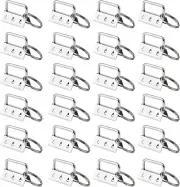 50 Sets Key Fob Hardware Key Fob Keychain Wristlet with Split Ring 1.25 Inch