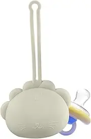 Silicone Nipple Storage Case | Portable Animal Shape Nipple Storage Holder,Pacifier Container Cases Compact Nipple Organizer Pouch for Diaper Bags Baby Carriage, Stroller