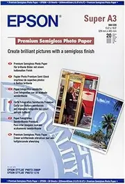[Epson] Premium Semigloss Photo Paper - Semi-gloss photo paper - A3 plus (329 x 483 mm) - 20 sheet(s)