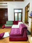 French Hand Tufted Daybed Mah Jong Sofa Modular Sectional Sofa Couch Full Set