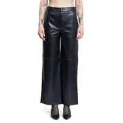 [S MAX MARA] Pantaloni a Gamba Larga in Nylon Rivestito Black