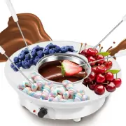 Electric Fondue Set with 4 Forks, Melting Pot for Cheese, Chocolate and Tapas, E