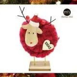 在飛比找遠傳friDay購物優惠-摩達客耶誕-超萌紅色羊咩咩羊毛氈公仔聖誕擺飾