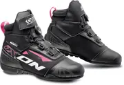 Ixon Ranker WP Ladies Motorcycle Shoes, black-white-pink-purple, Size 40 for Women Black White Pink Purple