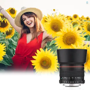 Andoer 85mm F1.8 中號遠攝鏡頭全畫幅人像鏡頭手動對焦EF卡口適用於佳能EOS Rebel T8i T7i