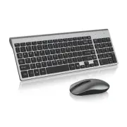 EasyTyping KF10 Wireless Keyboard and Mouse Combo, [Silent Scissor Switch Key...