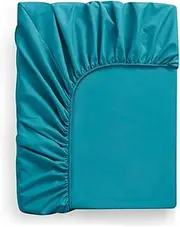 [BoNene] Queen Sheets Modern Simple Style Solid Solor Bed Sheet Fitted Sheet Elastic Band Fixed Antifouling Anti-Crease Portable Sheets Cover for Bed Queen Sheet Set (Color : Green, Size : China)