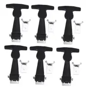 6 PCS Rubber Flexible Hasp T-Handle Draw Latches Style 2