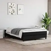 Bed Furniture Bed Frame Without Mattress Black Queen Fabric