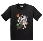 Boys Cornhole Shirt - Cornhole Astronaut Outer Space Spaceman Kids T-Shirt