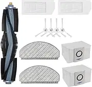 Replacement Parts Accessories For ECOVACS DEEBOT T10 Plus Robtic Vacuum Cleaner,1 Main Brush,4 Side Brush,2 Hepa Filter, 2 Mop Pads,2 Dust Bags