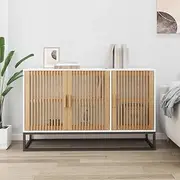 Sideboard White 105x30x65 cm Engineered Wood Dining Storage