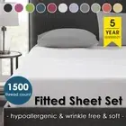 100% Microfiber Bed Fitted Sheet Set with Deep Pockets (NO FLAT) Super Soft King