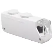 Mini LED 160X - 200X Zoom Lighted Microscope Jewelers Loupe Magnifying Glass c