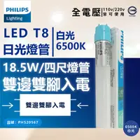 在飛比找PChome24h購物優惠-(4入) 【PHILIPS飛利浦】 LED T8 4尺 18