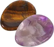 FRCOLOR Mini Natural Stone Massage Tool Crystal Stone for Muscle Relaxation Decorative for Home Office