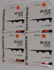 4-PACK Tecnifibre Black Code Fire Orange 17g 1.24mm Tennis Co-Polyester String