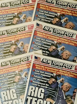 ⭐️Donald J. Trump Assassination Attempt “RIG TECH” 7/30/24-New York Post⭐️