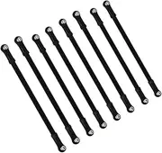 Totority Pull Rod Steering Linkage Aluminum Rod Linkage Aluminum Rc Turnbuckles 1/10 Rod Link Rods Arm Front Rear Steering Link Rods Link Rod Turnbuckle Tie Rod Adjustable Car Rod Black