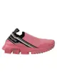 Dolce & Gabbana Pink Low Top Slip On Casual Sorrento Sneakers