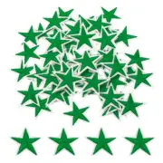 5Star Iron Sew Patches Embroidered Sew Patches Appliques Dark Green 50pcs