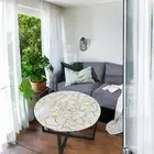 24" White Agate Coffee & Tea Table Top Housewarming Furniture Modern Cafe Decors