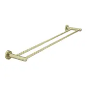 MEIR Round Brass Double Towel Rail - PVD Tiger Bronze - 600mm