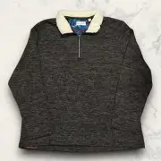 Robert Graham Virgo High Pile Fleece Lined Quarter Zip Black Pullover Size 3XL
