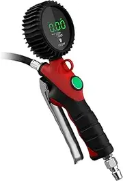 Daseeme High Accuracy LED Backlight Display Te Inflating Gauge Digital Display Tyre Inflatable Te Inflator with LED Digital Pressure Gauge 180bar Pressure Limited