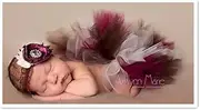 [Giqitindesen] Newborn Baby Photography Prop Set,Baby Posing Costume,Tutu skirt with headband for girls（0-3months）