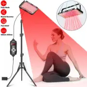 660+850nm Red Light Therapy Panel Full Body Pain Relief Infrared Heat Lamp Plug
