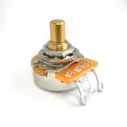 AxLabs 250K Audio Taper Potentiometer - Short 5/8" Length, Solid 3/8" Shaft