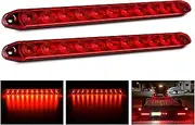 Nilight 2PCS 16Inch 11 LED Red Trailer Light Bar for Park Stop Turn Signals Tail Brake Light DOT Compliant IP65 Waterproof Truck Trailer Marker ID Bar