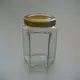 金蓋瓶280ml(六角柱形)/密封罐/玻璃瓶/儲物罐/收納罐/糖果罐/保鮮罐/器皿