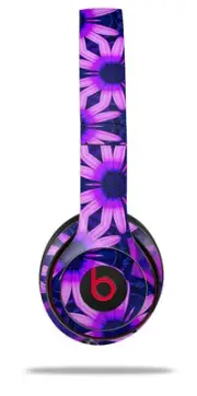 Skin Wrap for Beats Solo Wireless 2 3 4 Daisies Purple SKIN ONLY