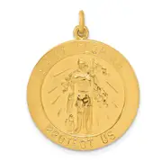 Sterling Silver 24K Gold-Plated Saint Florian Medal Charm