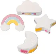Bath Salts Handmade Boys and Girls Take a Bath 4pcs Bath Set Bubble Making Salt
