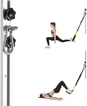 Resistance Band Wall Anchor,Gym Resistance Bands,djustable Workout Wall Anchor System,for Resistance Band Exercises,with 2 Rail and 2 Rail Car,Easy Installation(double set,No Resistance Bands)