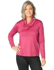 [Fella Hamilton] Hedrena Cowl Neck Long Sleeve Top in Sangria