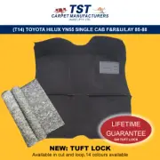 MOULDED CAR CARPET FITS (T14) TOYOTA HILUX YN55 SINGLE CAB F&R & UNDERLAY 85-88