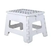 Folding Step Stool Plastic Foldable Chair Store Flat Kitchen Camping