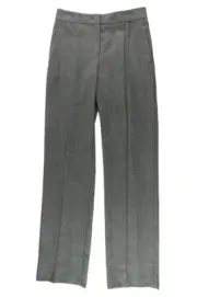 $1100 Narciso Rodriguez NEW Italian Wool Grey Black Plaid Womens 4 Dress Pants S